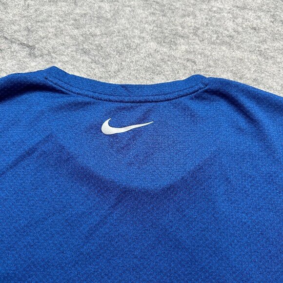 Nike Running T-Shirt Men XL Blue Reflective DRI-FIT Crew Neck Breathable AT3923 - Picture 10 of 15